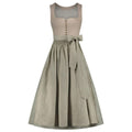 Beige dress with a belt on a white background