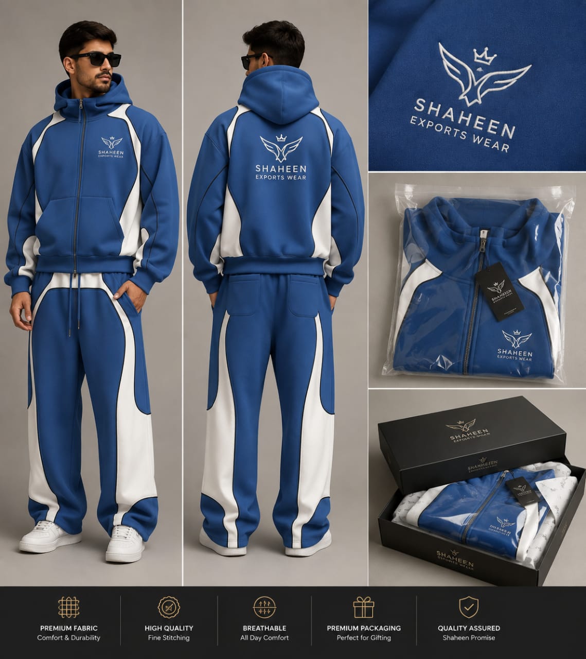 Premium Fleece Tracksuit – Custom Logo Embroidery & Bulk Orders
