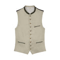 german beige vest on a white background