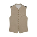 Beige vest with buttons on a white background