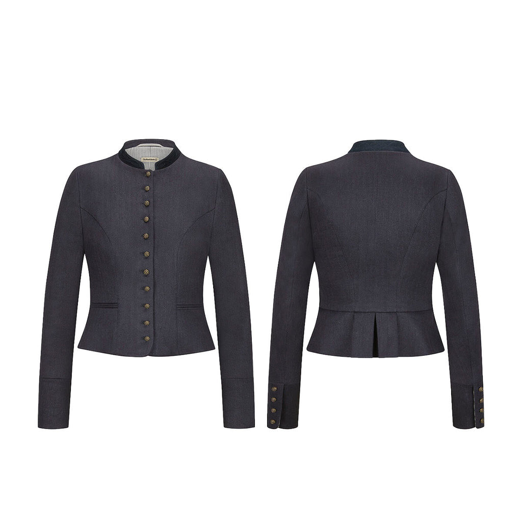 Bavarian Women Dirndl Jacket (Charcoal Gray)
