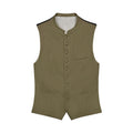 Green vest with buttons on a white background