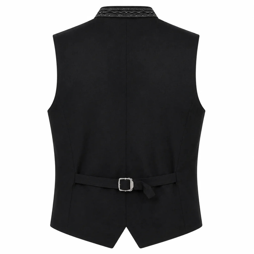 Men's Charcoal Gray Traditional Trachten Vest