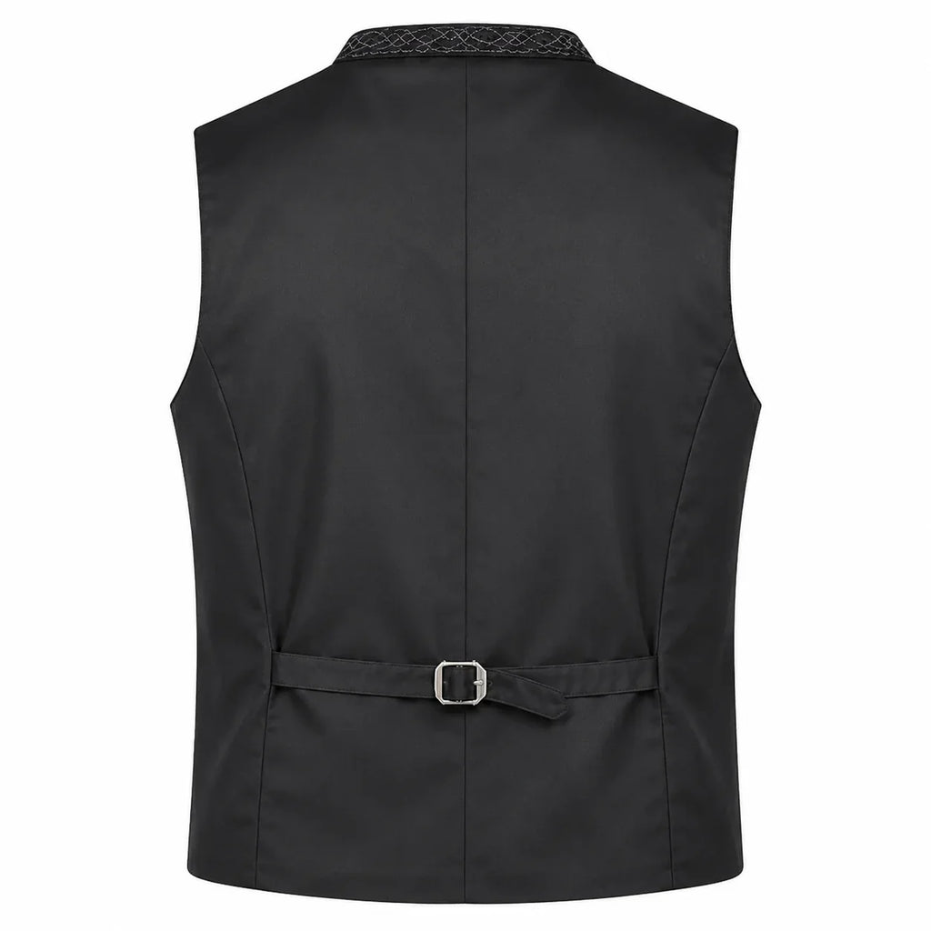 Men's Dark Gray Traditional Trachten Vest