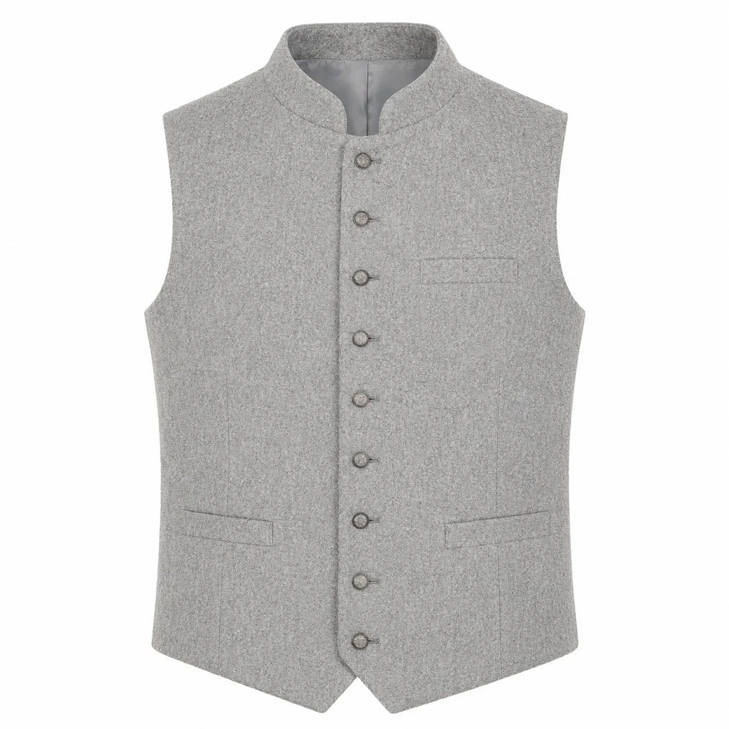 Men's Silver Alpine Heritage Trachten Vest