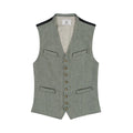 Gray vest with buttons on a white background