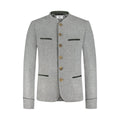 Premium Men Lederhosen Grey Wool Jacket