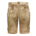 Beige shorts with drawstring on a white background