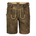Brown traditional shorts with embroidery on a white background