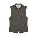 Patterned vest with buttons on a white background