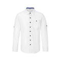 White shirt with brown buttons on a white background